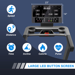 GYMOST Treadmills for Home,5.0HP Brushless Motor with 15% Auto Incline,Advanced Heavy Duty Commercial Series Treadmills for Gym,Running and Walking