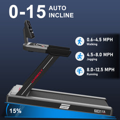 GYMOST Treadmills for Home,5.0HP Brushless Motor with 15% Auto Incline,Advanced Heavy Duty Commercial Series Treadmills for Gym,Running and Walking